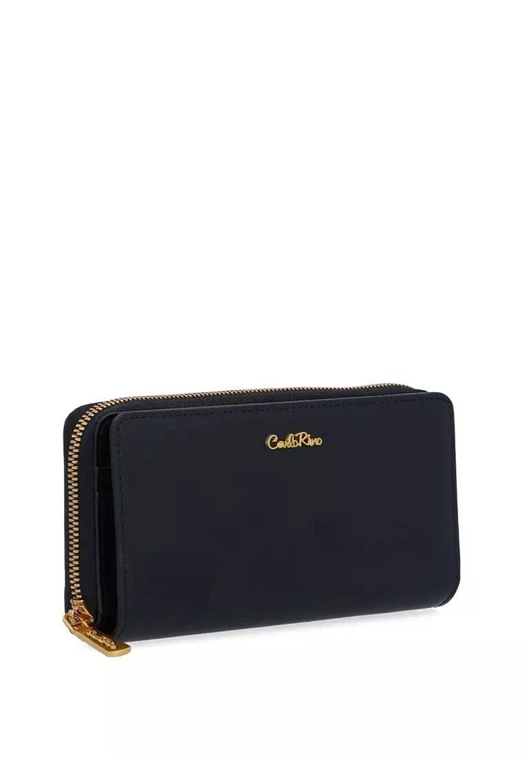 The Classic 2-Fold Zip Wallet - Black