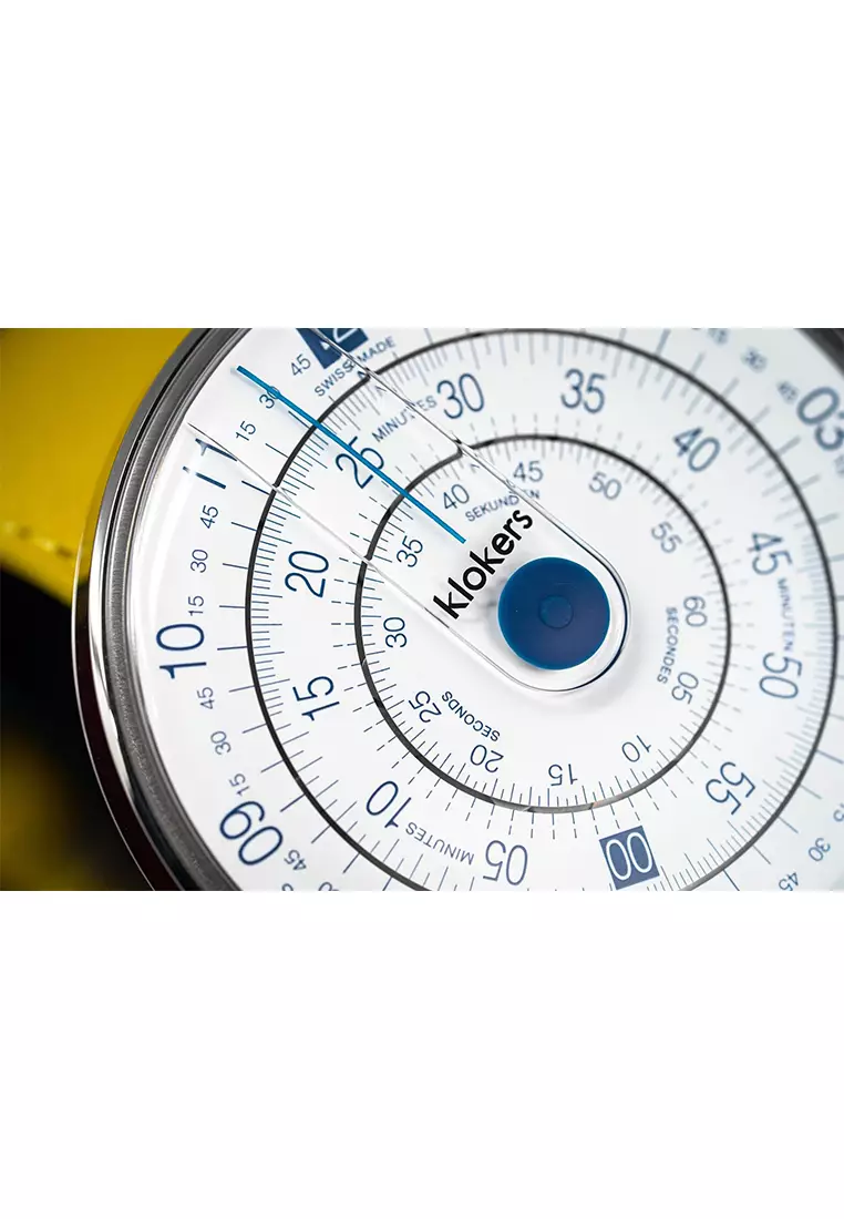 Klokers KLOK-01 Heritage - Jam Tangan Pria - Swiss Made - Yellow Leather Strap
