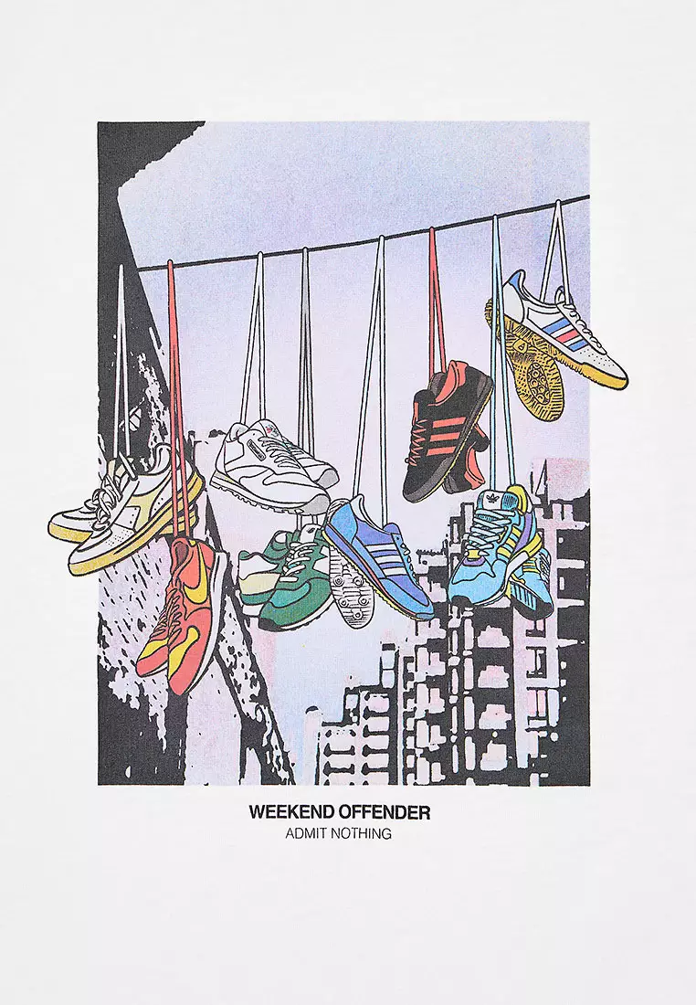 MENS WHITE TURF WARS GRAPHIC TEE