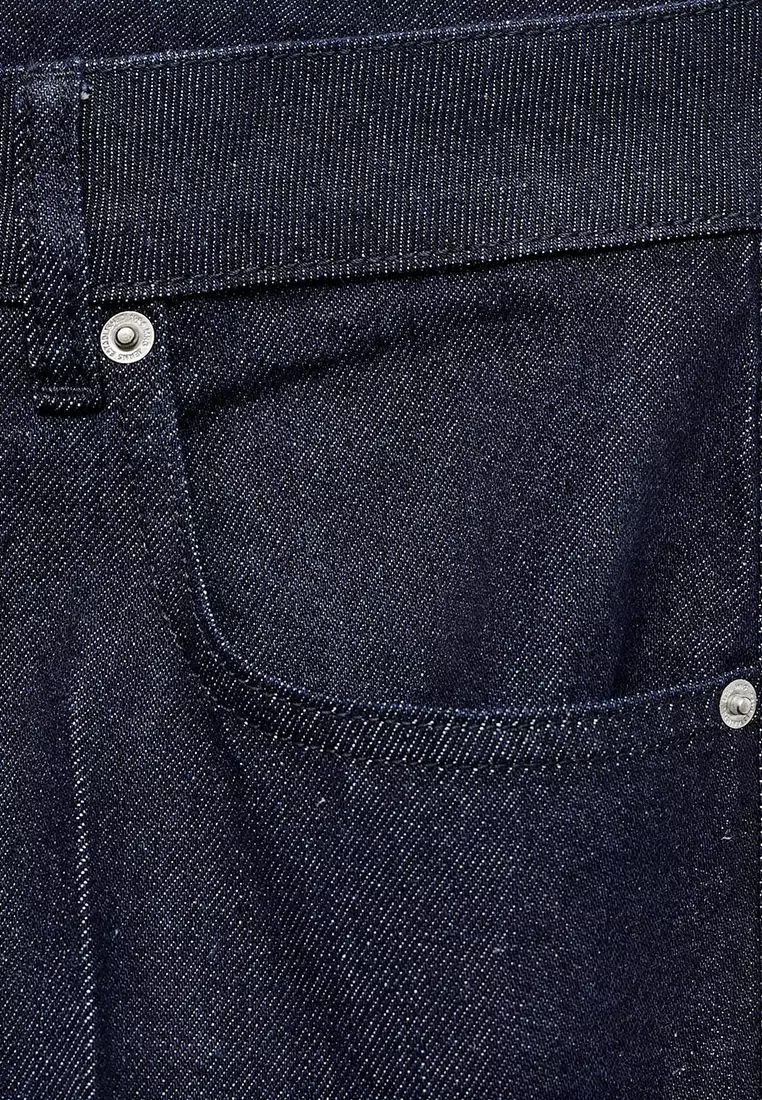 Low-Rise Straight-Leg Jeans With Buttons