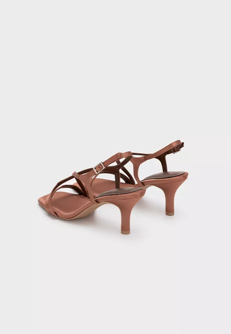 CLOUDFOAM STRAPPY SQUARE TOE MID HEEL SANDAL