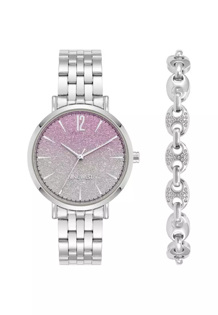 Guess Watch Pink And White Watch Nine West NW2660SVRG0000  display picture 1