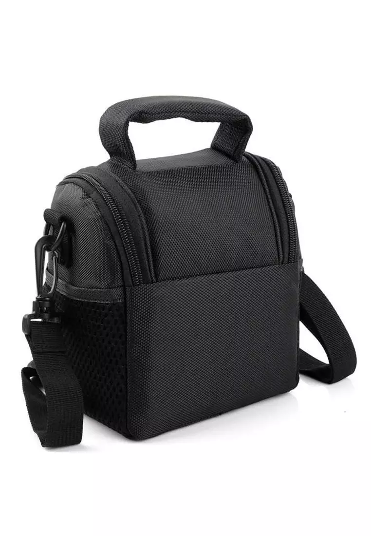 Eunh Tas Selempang Kamera DSLR for Canon Nikon Many Slot Material Nylon ORIGINAL - Black