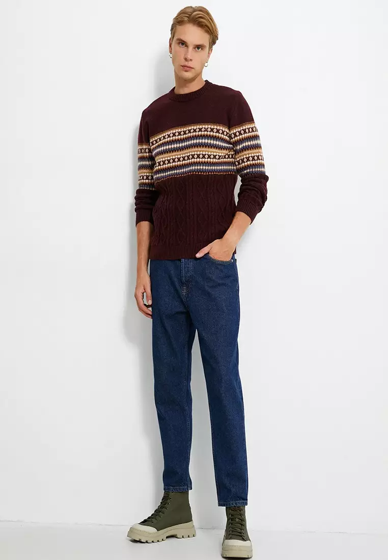 Patterned Knitted Sweater