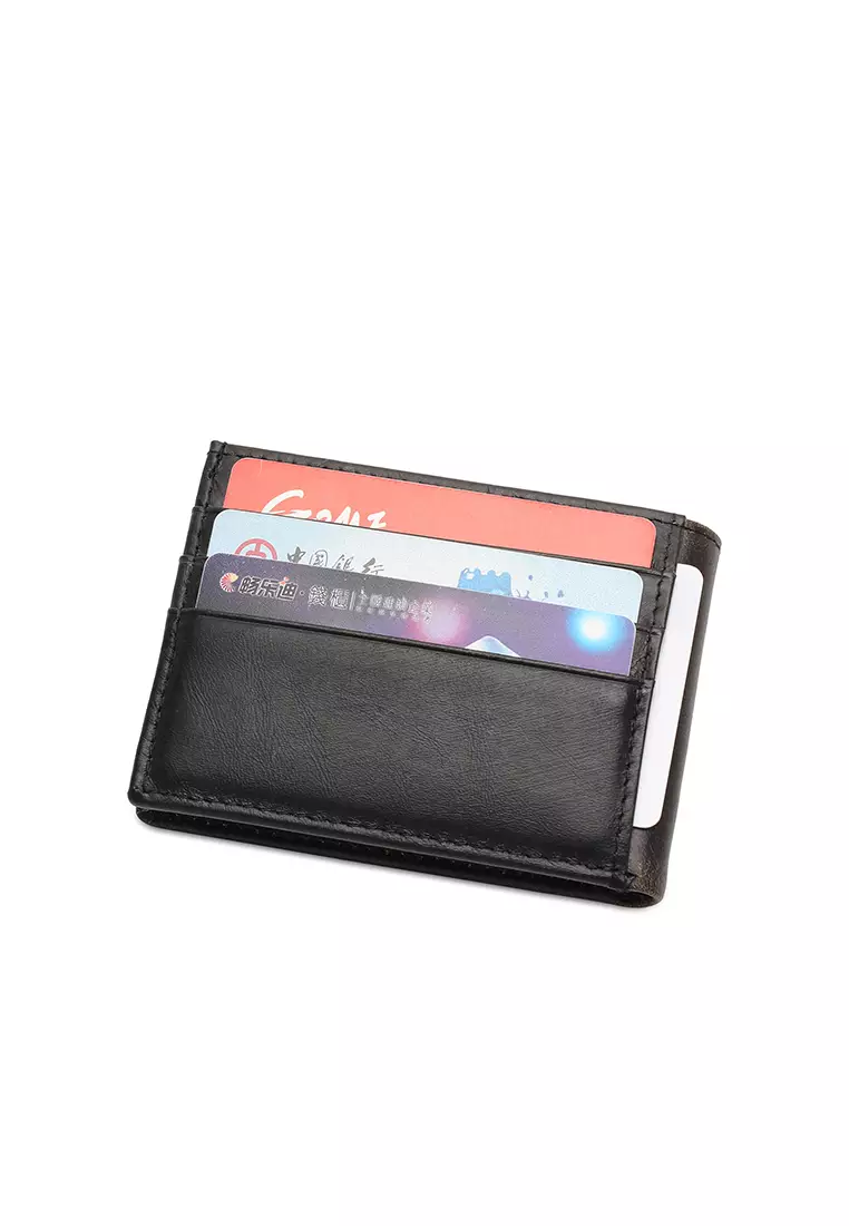 Gift Set - Leather RFID Wallet + 35mm Automatic Buckle Belt - Black