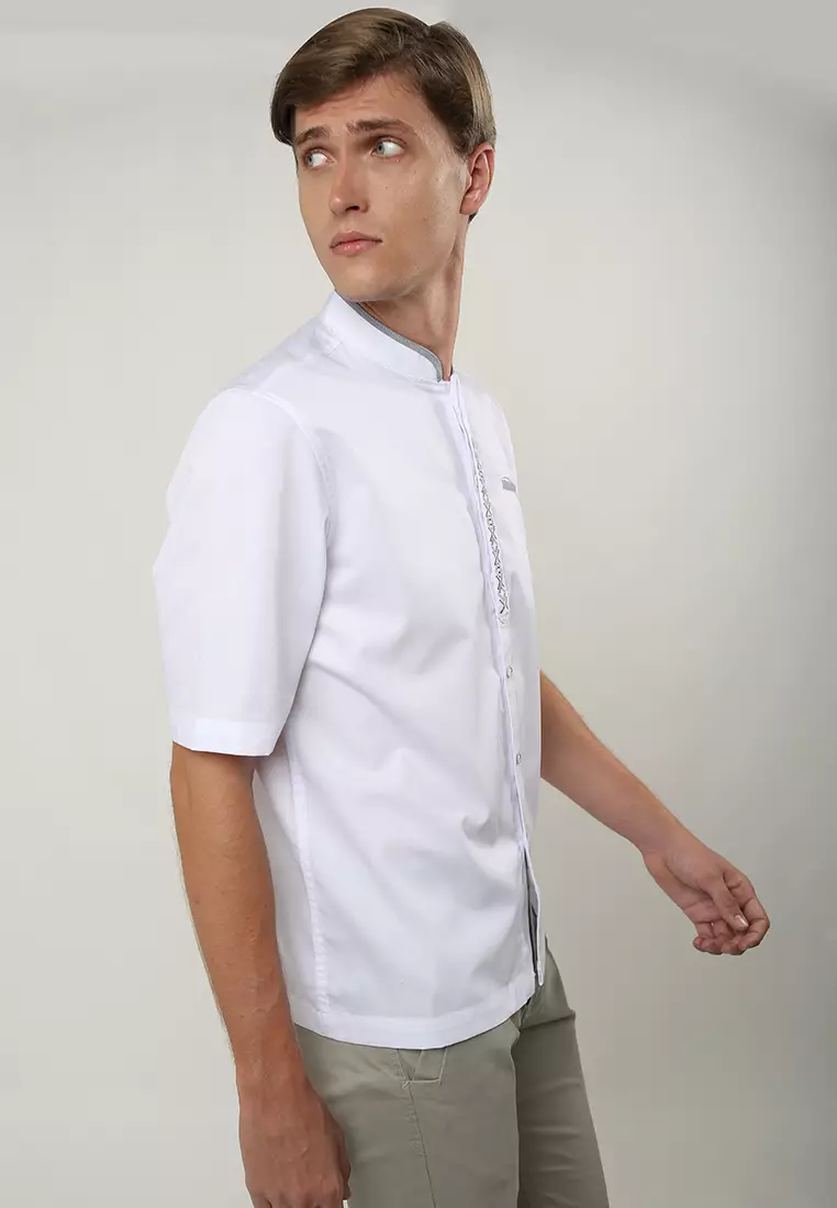 LGS - Baju Koko Pria - Lengan Pendek - Warna Putih - CSH.285.S1124K.360.C