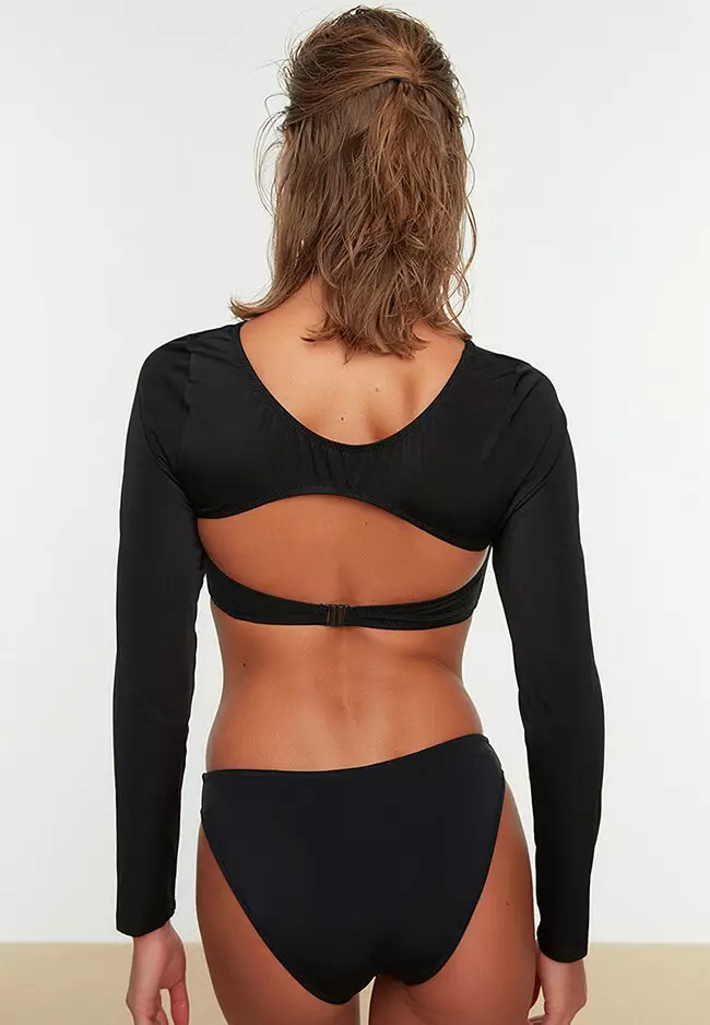 Full sleeve sales bikini top