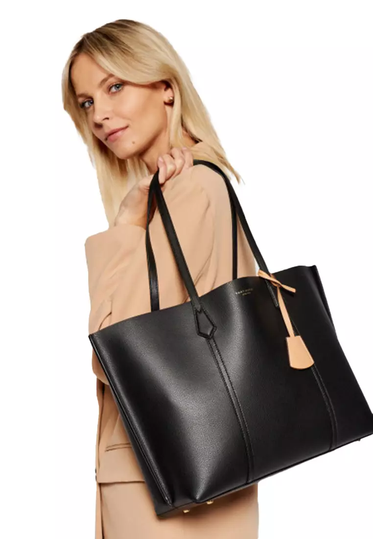 Tory burch perry tote black sale