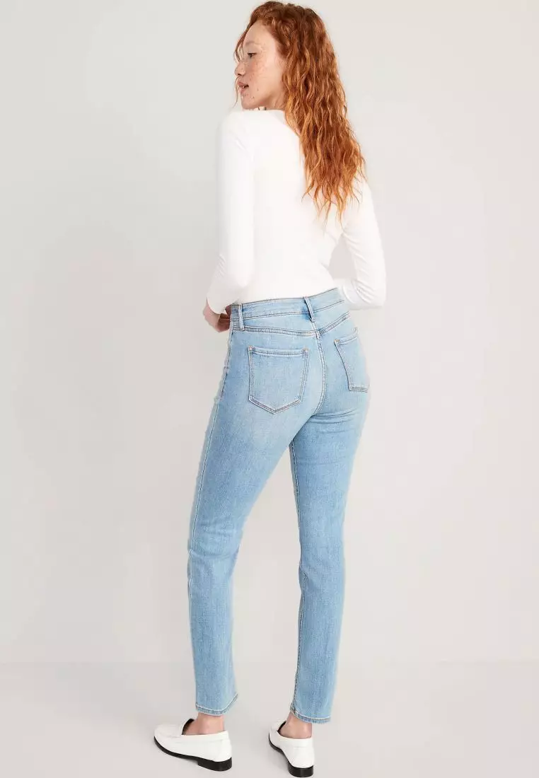 High-Waisted Wow Slim Straight Jeans For Women