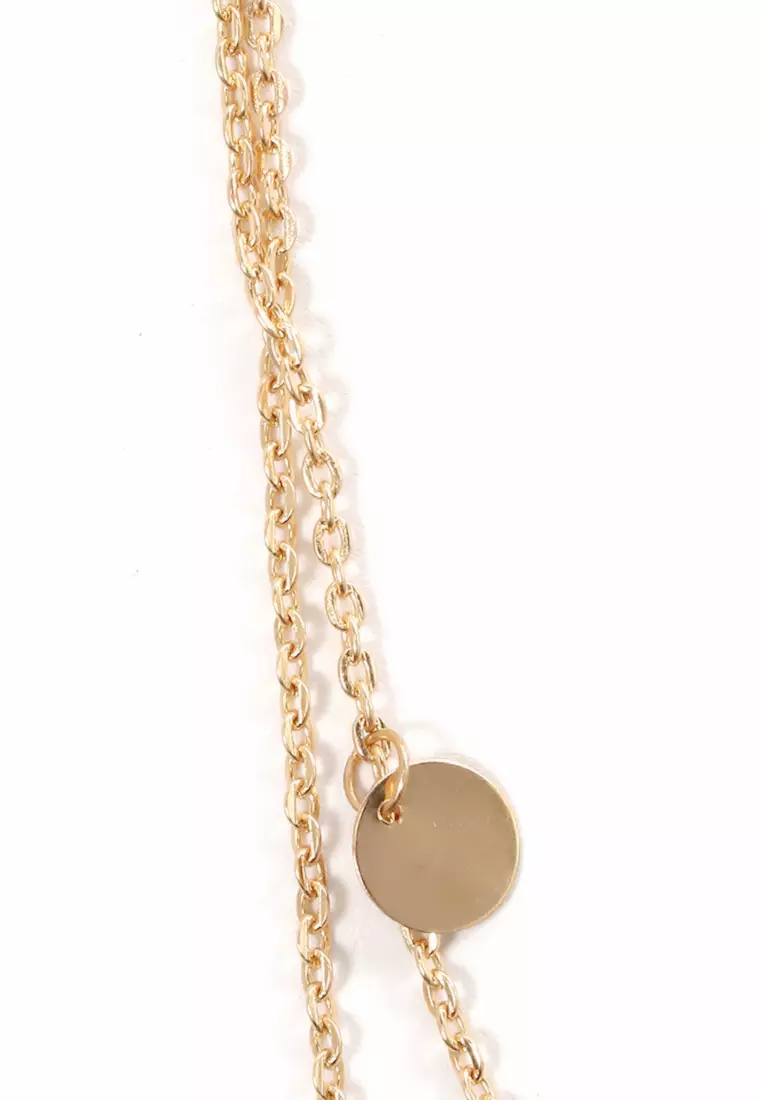 Kalung Wanita Bermotif K14 Design Elegant Premium Quality - Gold