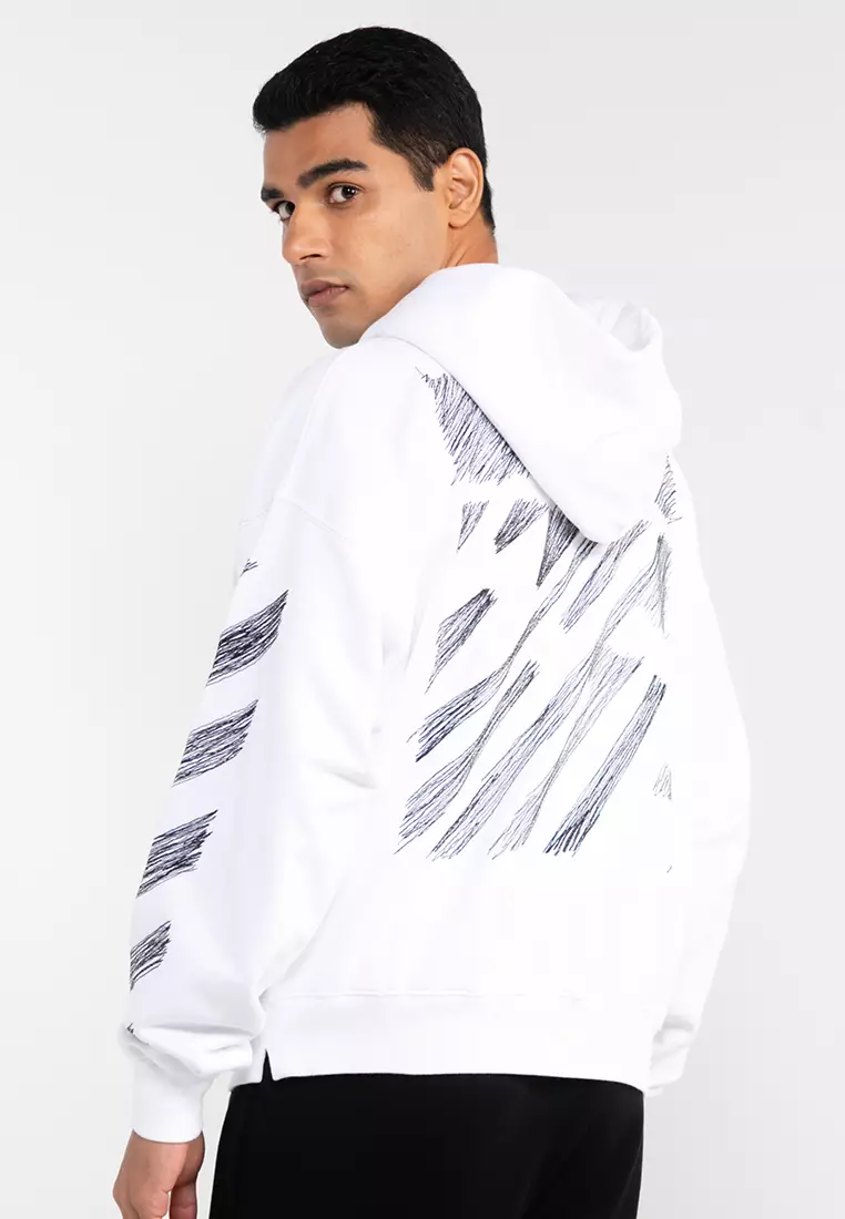 Off white stripe online hoodie