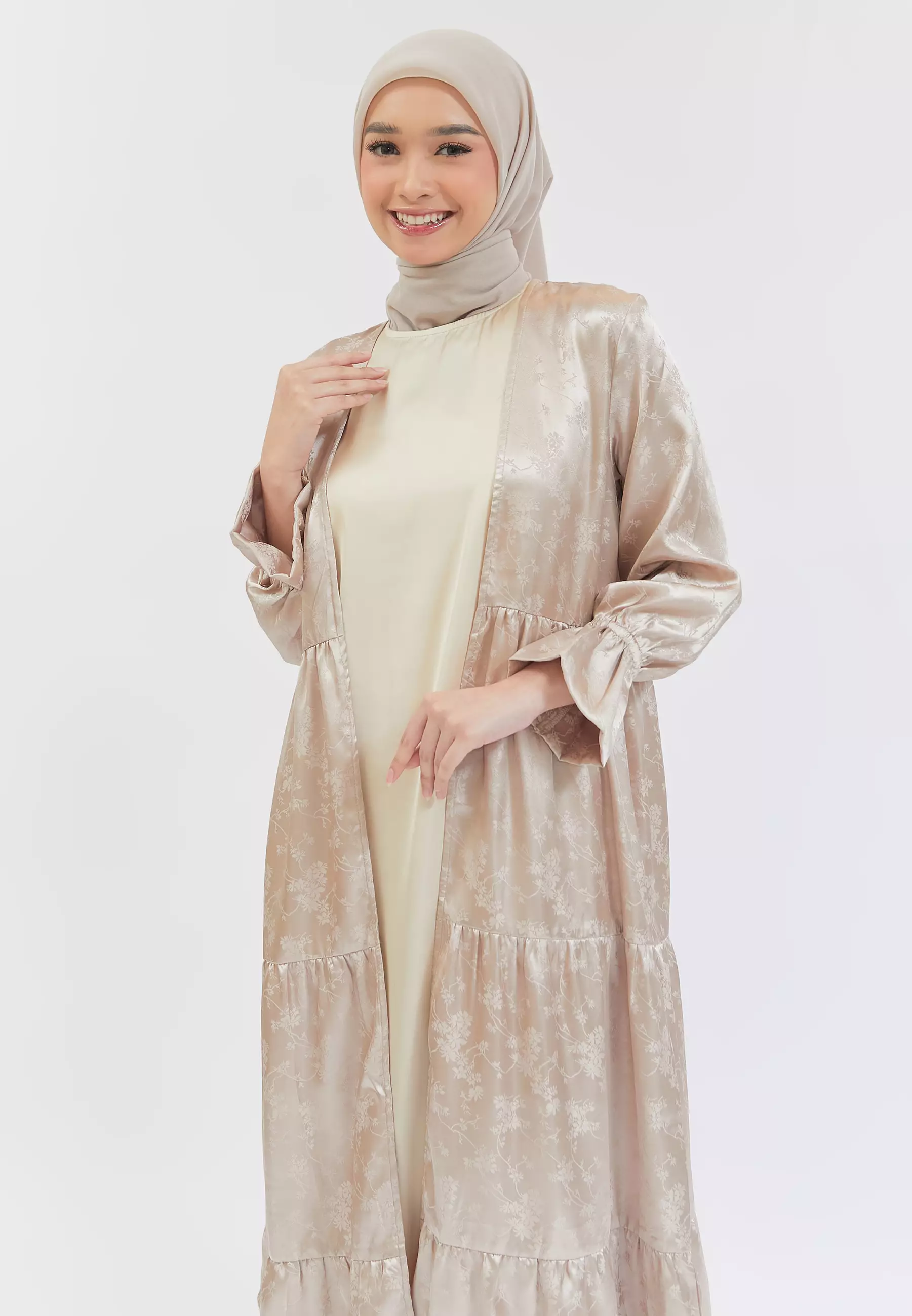 Afiyah Brown Two Set Dress (G.42152)