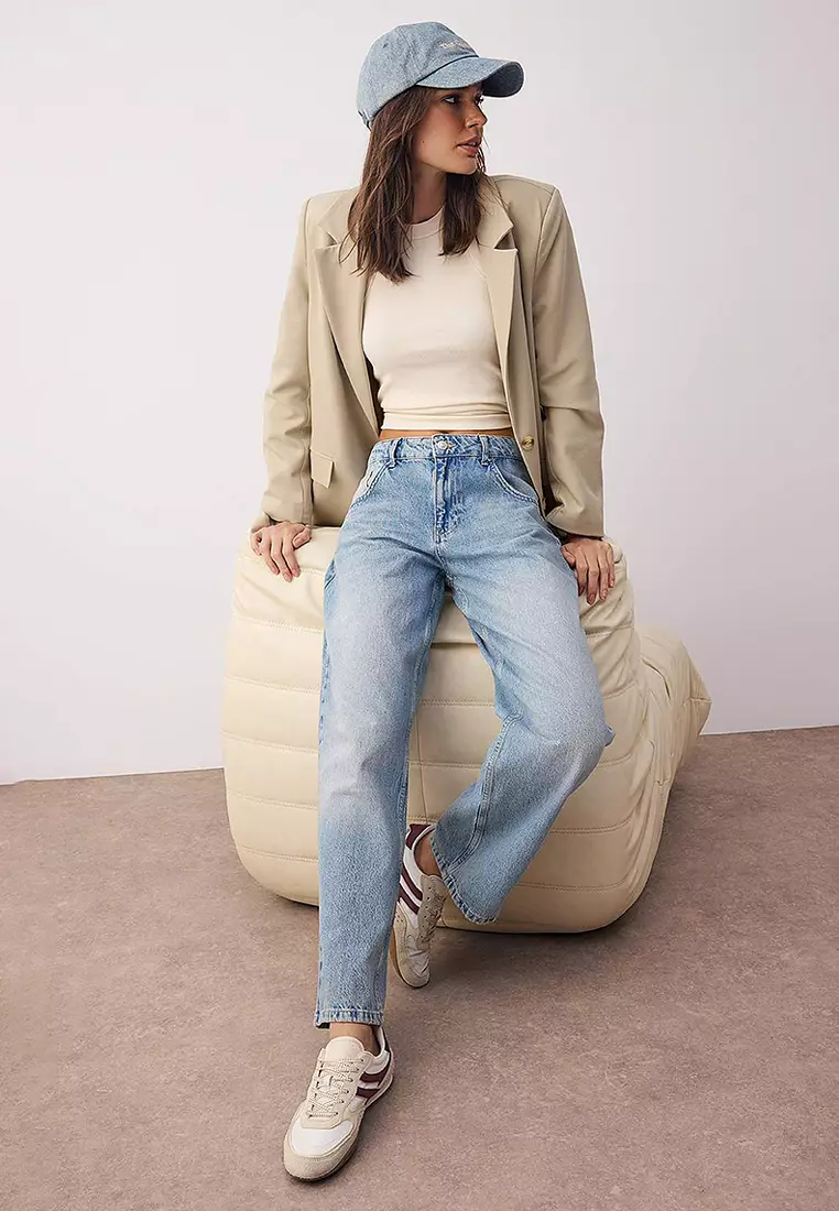 Low Waist Straight Baggy Jeans