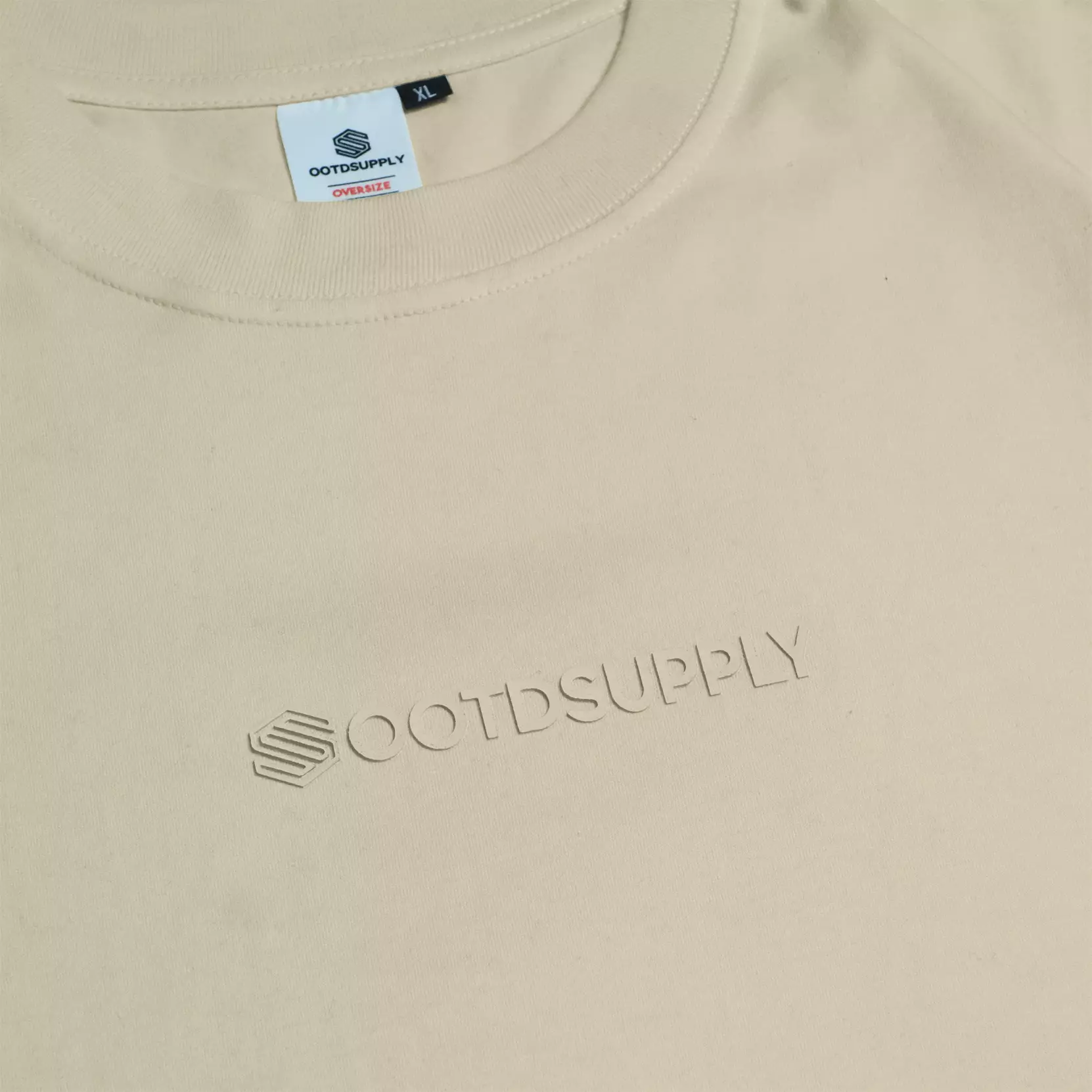 OOTDSUPPLY Oversized Tshirt Highdensity Glory Cream I Oversize Pria and Wanita