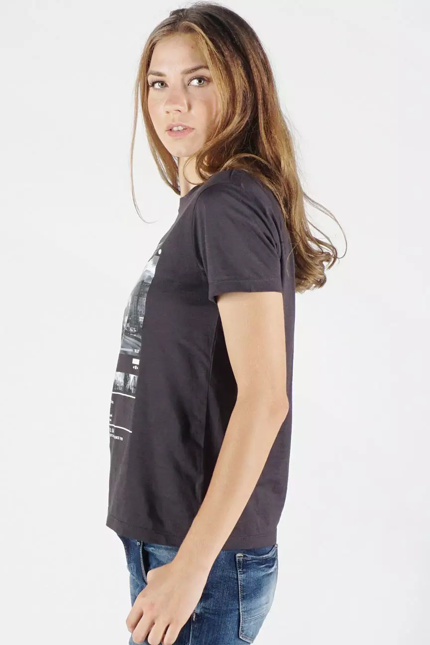 Kaos Wanita Story Dark Grey