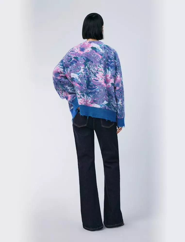 V-Neck Midi Cardigan Sweater