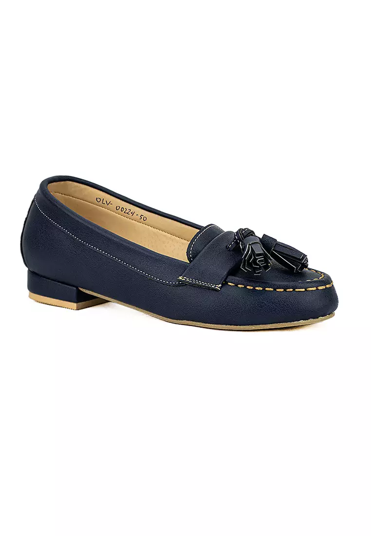 Discount on Cardam's Lifestyle  shoes - SKU: Eclc Olv 00224 Navy Blue Women Loafers