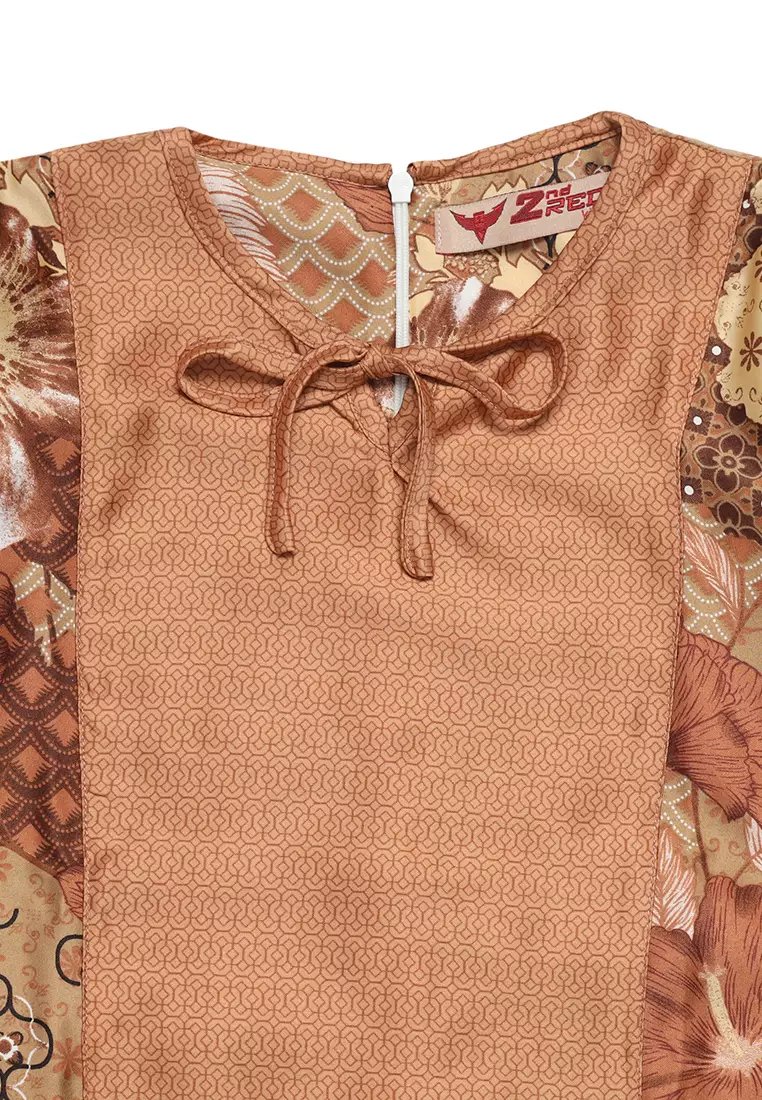 Baju Gamis Anak Perempuan Lentera Bunga Mocca - ADORABLE