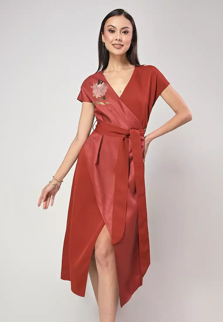 Plain and hot sale prints dress
