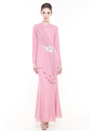 Buy Pionery Kurung Modern in Pink from Rina Nichie Couture in Pink only 409