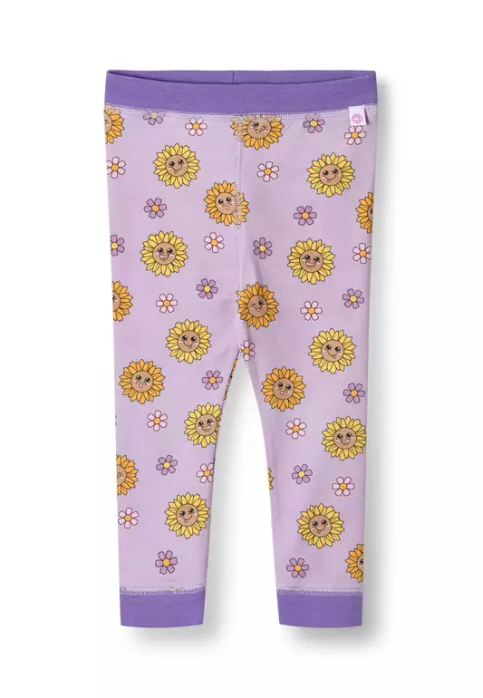 Elstar leggings for baby with sunflowers