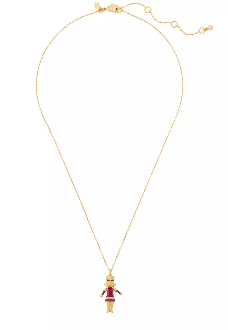 Oh What Fun Nutcracker Pendant Necklace in Red Multi KK025