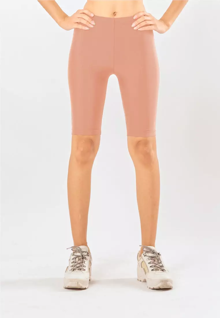 Women Biker Pants Nylon - Blush