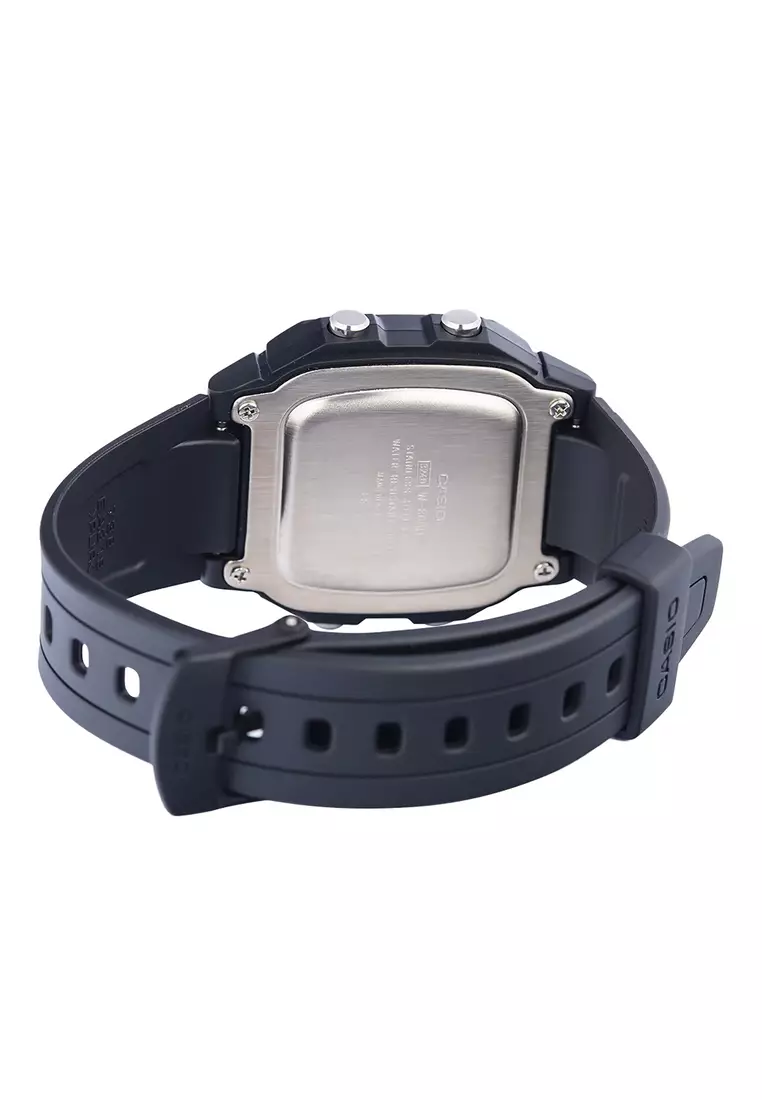 Men's Digital Watch W-800H-1B Black Resin Strap Sport Watch