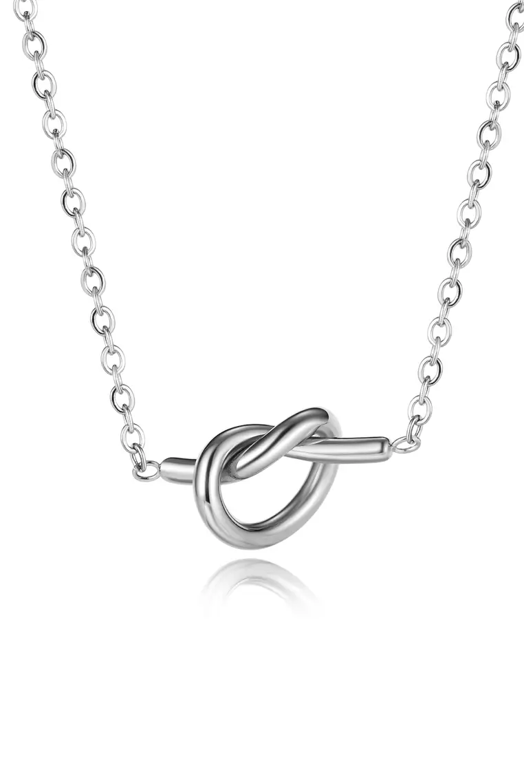 CELOVIS - True Love Knot Necklace in Silver