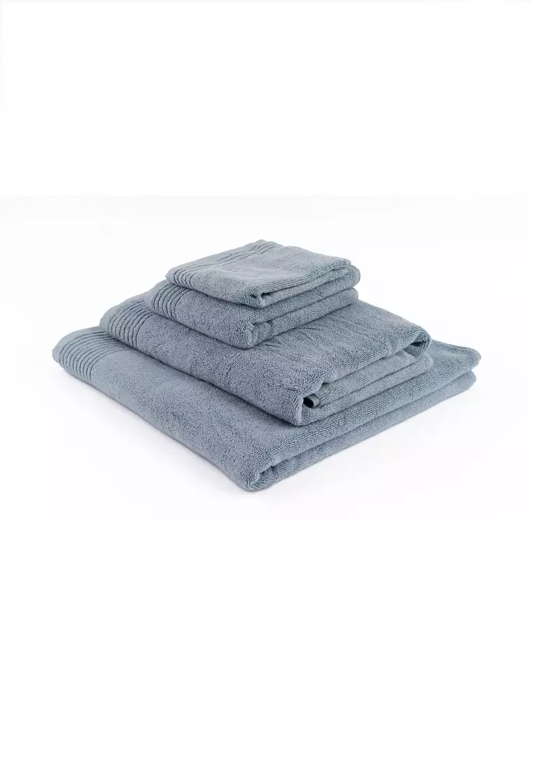 Dusty blue online towels