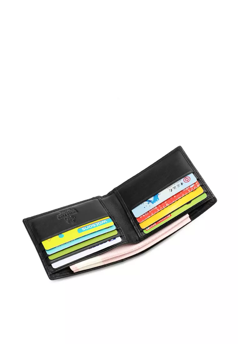 Men's RFID Blocking Bi Fold Wallet (RFID 錢包) - 黑色