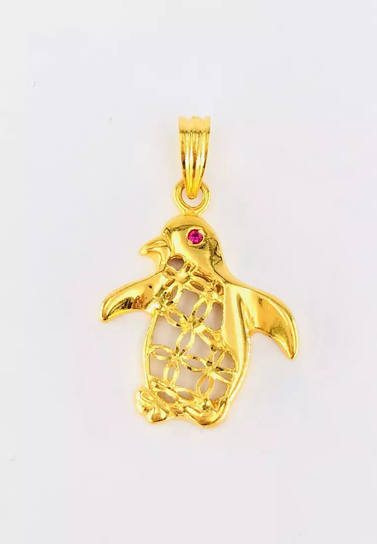 Gold penguin new arrivals pendant