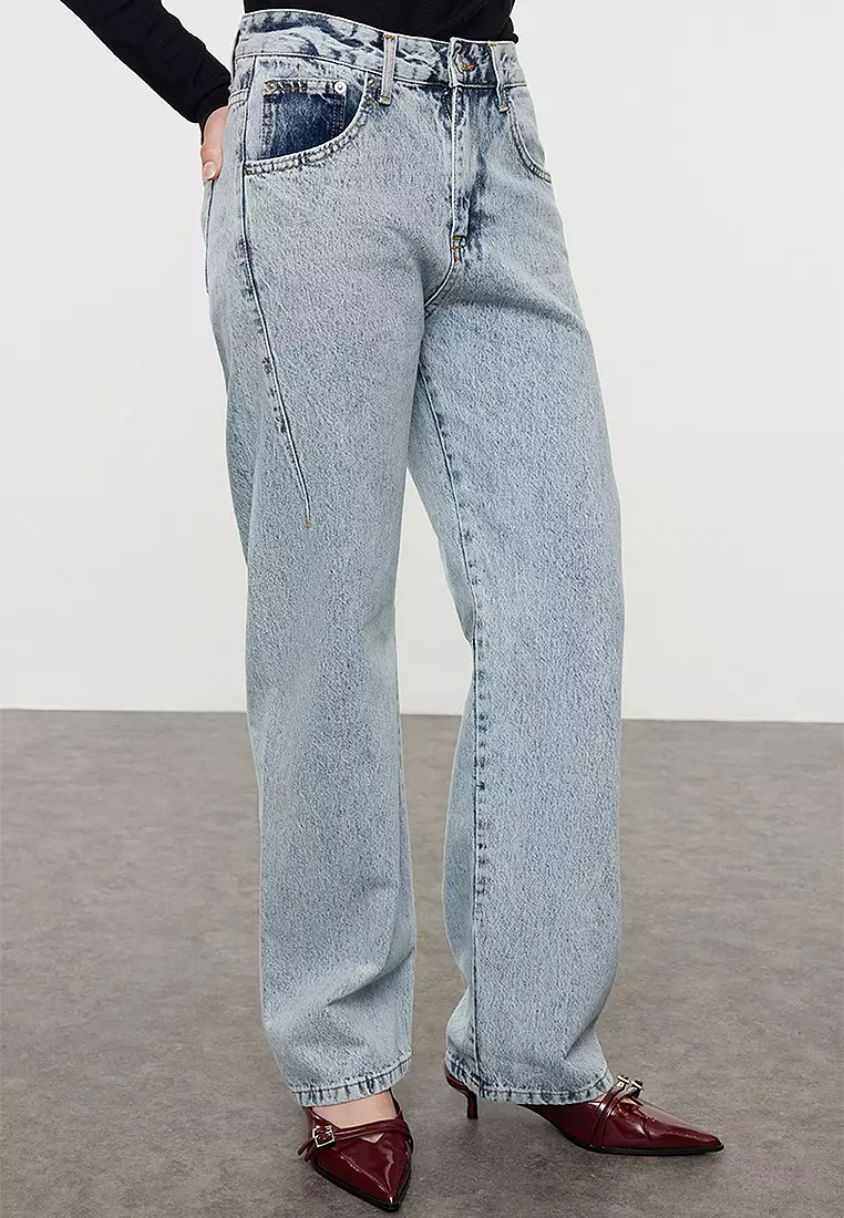 Buy Trendyol High Waist Baggy Jeans 2025 Online ZALORA