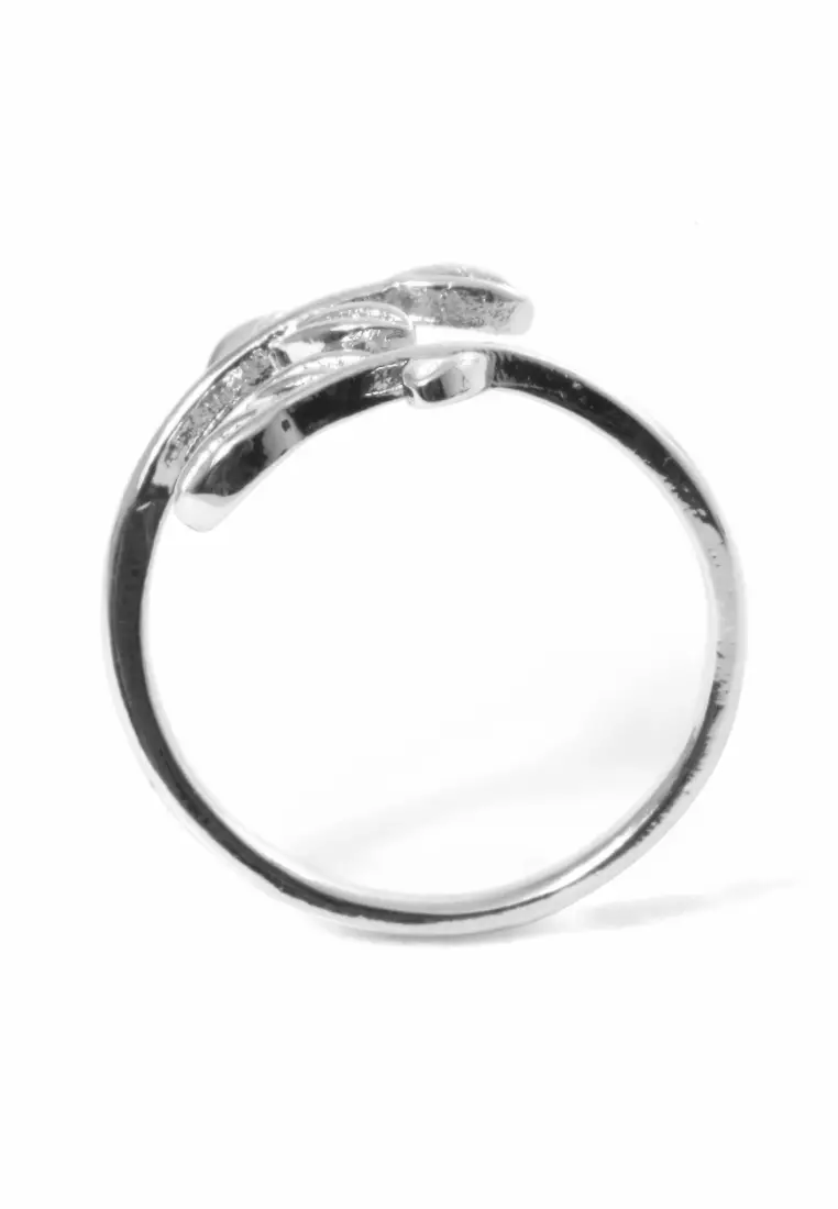 Cincin Diamond Casual Perhiasan Aksesoris Fashion Wanita Sliver - 14