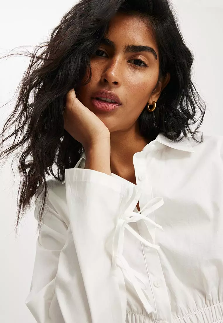 Gathered Long Sleeve Shirt