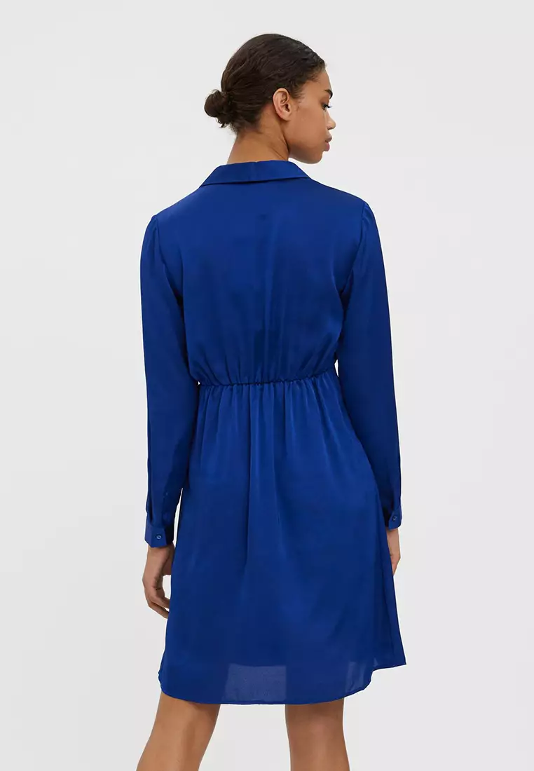 Buy Vero Moda Neel Long Sleeves Fake Wrap Dress 2023 Online | ZALORA ...