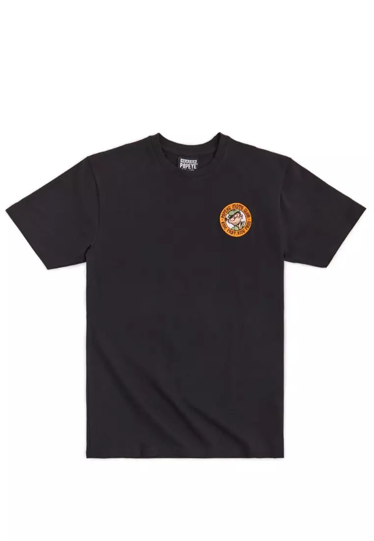 NYC Streetwear - Popeye Moto Club Short Sleeves Tee - Black