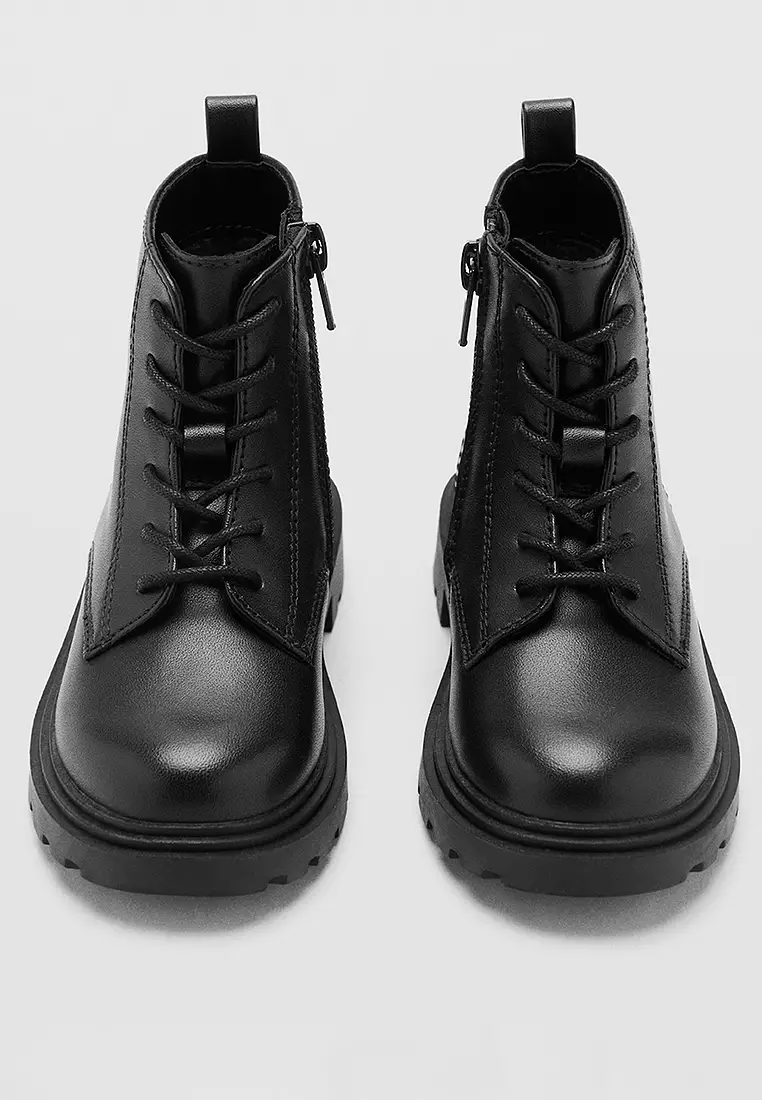 Leather Lace-Up Boots