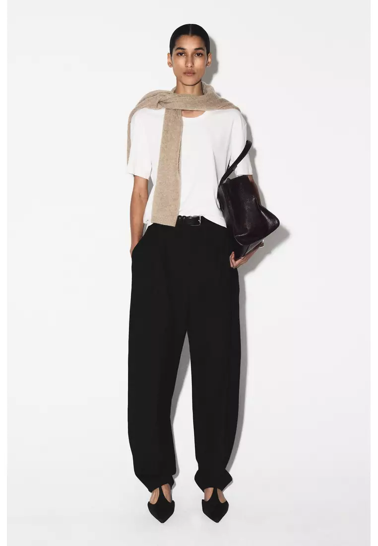 SCOOP-NECK COTTON T-SHIRT