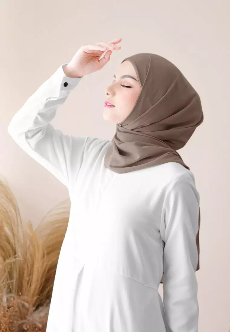 Pashmina Inner Instan 2in1 Ceruty Baby Doll - Nutella