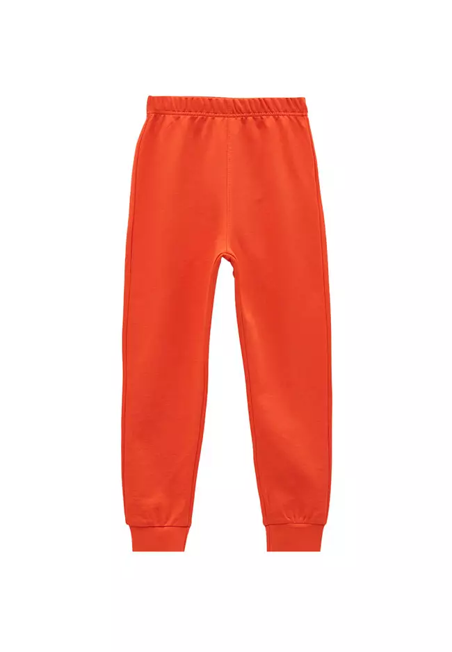 100% Cotton Sweatpants Unisex Boys Girls Casual Jogger Solid red Pants
