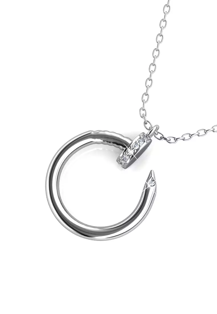 Nail Pendant WG - Kalung Crystal Swarovski by Her Jewellery