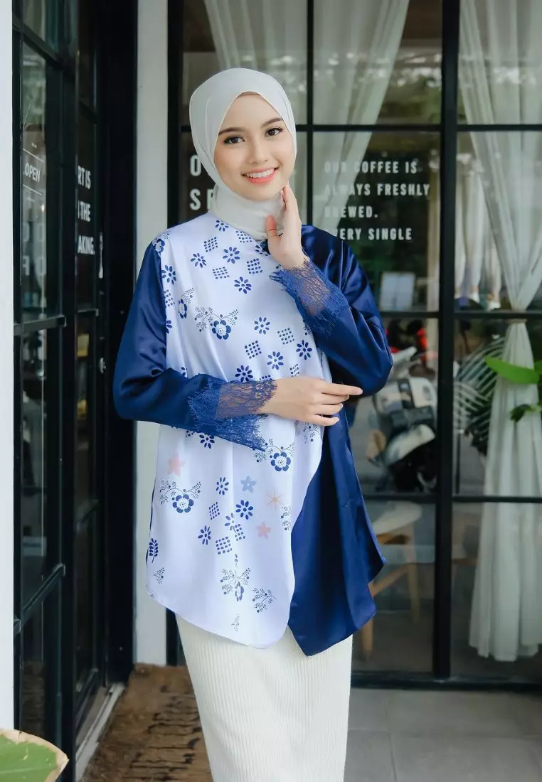Azaya Kebaya Outer Navy