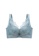 ZITIQUE blue Women's Non-wired 3/4 Cup Collect Accessory Breast Push Up Lace Bra - Blue 80B3BUS5D67CF7GS_1
