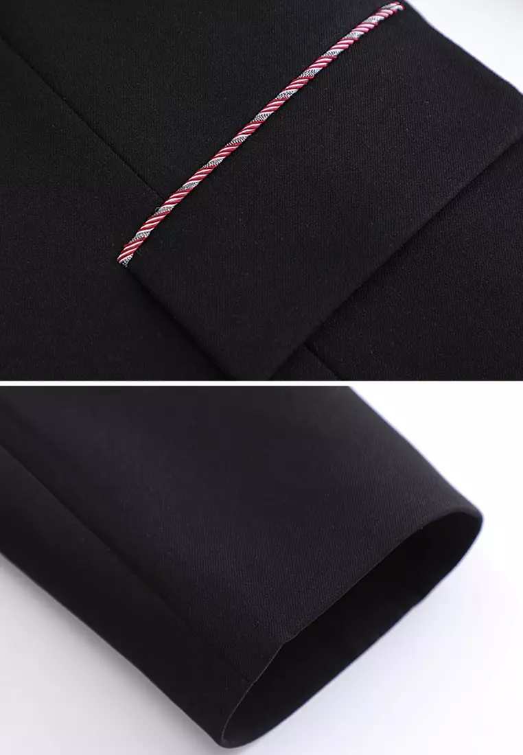 Single Button Slim Suit Blazer