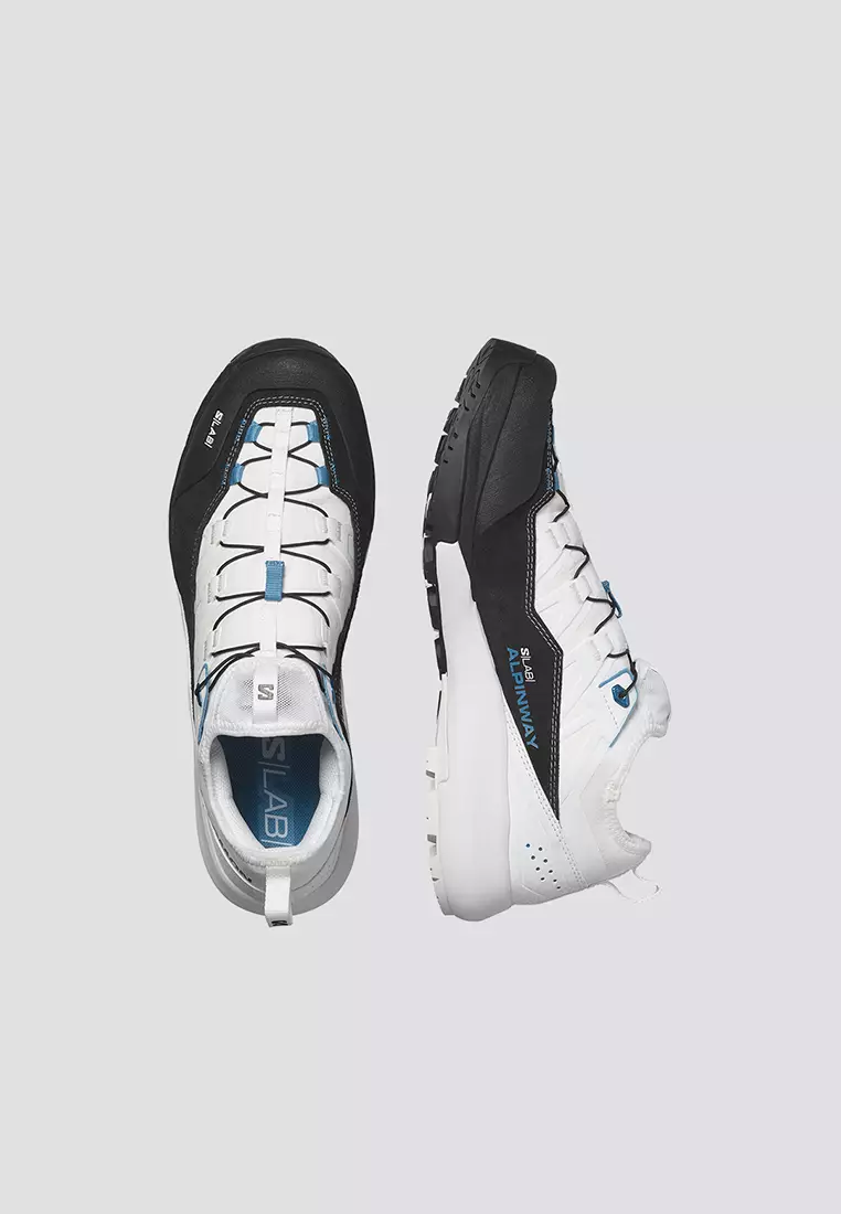 S/Lab Alpinway Unisex Outdoor Shoes in White / Black / Transcend Blue