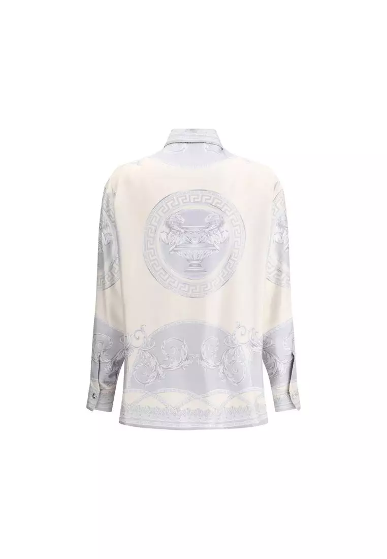 Buy Versace Barocco Pattern Silk Shirt with Classic Online
