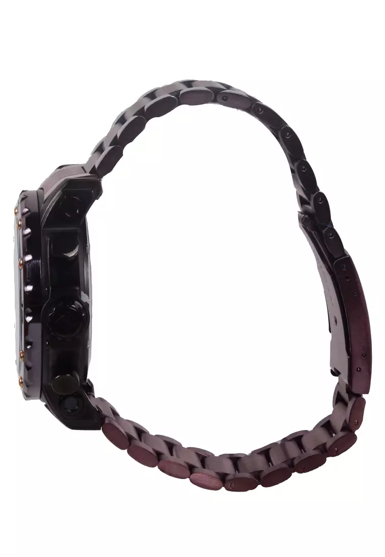 T5 - Jam Tangan Pria - Brown - Stainless Steel Bracelet - H3702G-F