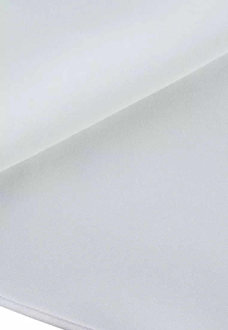 Satin Asymmetric Ruffled Blouse