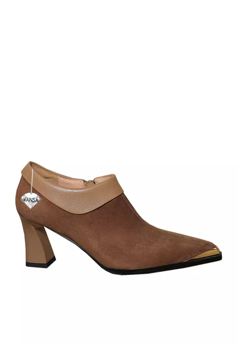 Discount on Twenty Eight Shoes  shoes - SKU: VANSA Sheep Suede And Top layer sheepskin Pointed Toe High Heels VSW-H-7072